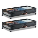 Mobilus daiktadėžių rinkinys su ratukais po lova (2 vnt.), 915 x 460 x 185 mm