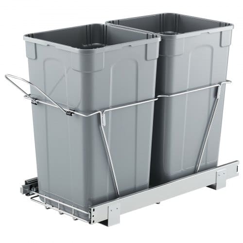 de2FCFLJTDTHSST5OB5S2V02Fgoods_img-v22Fpull-out-trash-can-m100-1.2.jpg Ištraukiamas dvigubas šiukšliadėžių komplektas virtuvinei spintelei 25,5 L x 2 - Image 1