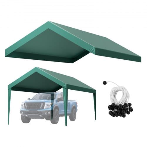 de2FCKPB10X20FTMSHGRL001V02Fgoods_img-v22Fcarport-replacement-cover-m100-1.2.jpg Atsarginis stogo tentas automobiliui 3 x 6 m su šoninėmis sienelėmis, tamsiai žalias - Image 1