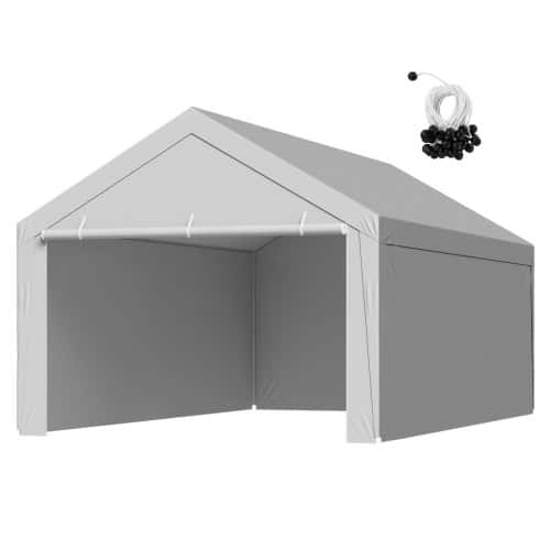 de2FCKPB13X20FTHFHUUD001V02Fgoods_img-v22Fcarport-replacement-cover-m100-1.2.jpg Stogo tentas automobiliui 6 x 4 m, pilkas - Image 1