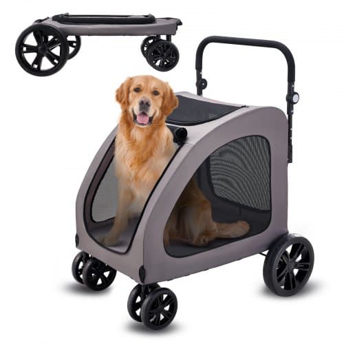de2FCWTCDHK4QSHD3F05MV02Fgoods_img-v52Fpet-stroller-m100-1.2.jpg Tvirtas keturių ratų vežimėlis augintiniams iki 73 kg - Image 1