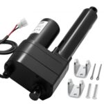 12V tiesinė pavara, 200 mm eiga, 5 mm/s greitis, 9000 N keliamoji galia
