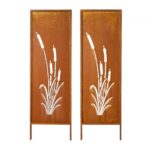 Metalinė lauko privatumo sienelė 50 x 160 cm – elegantiška ir patvari sodo pertvara
