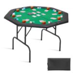 1170 mm aštuonkampis sulankstomas pokerio stalas 8 žaidėjams