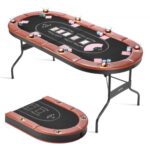 1828,8 mm sulankstomas pokerio stalas 8 žaidėjams