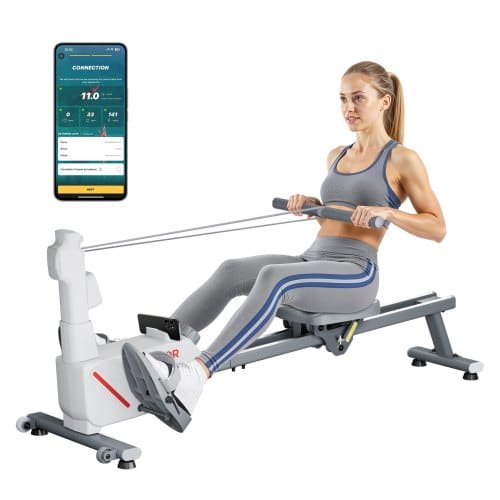 de2FHCJCZLXKLYAPPU96W001V92Fgoods_img-v12Frow-machine-m100-1.2.jpg Magnetinis irklavimo treniruoklis su 16 pasipriešinimo lygių, 1450 x 480 x 585 mm - Image 1