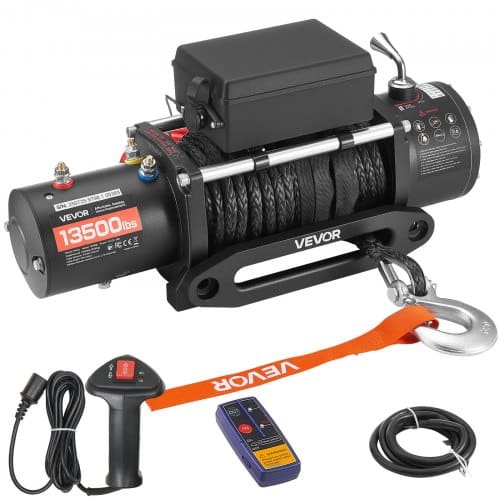 de2FHCSDDJP13500KZ0O7001V92Fgoods_img-v42Felectric-winch-m100-1.2.jpg Elektrinė gervė 6100 kg, 12V visureigiams su sintetiniu trosu, 9,5 mm x 26 m, IP55 - Image 1