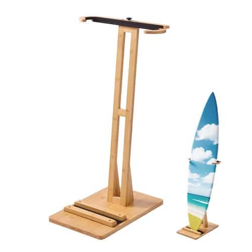 de2FJBCLBZJLDSSXOVCOH001V02Fgoods_img-v22Fsurfboard-stand-m100-1.2.jpg Reguliuojamas laisvai pastatomas medinis stendas banglentėms - Image 1