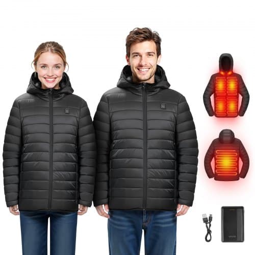 de2FJRJKNCTCNKMMKZA8T001V92Fgoods_img-v12Fheated-jacket-m100-1.2.jpg Vyriška šildoma Soft Shell striukė, M dydis, 6 kaitinimo zonos, vėjui ir drėgmei atspari - Image 1