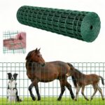 Cinkuoto plieno tinklinė tvora gyvūnams ir sodui, 120 cm x 25 m, 2x4 colių akutės, 2,1 mm