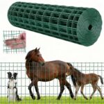 Cinkuoto plieno tinklinė tvora gyvūnams ir sodui, 100 cm x 25 m, 2x4 colių akutės, 2,1 mm