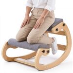 Reguliuojama ergonomiška klūpima kėdė (82 x 54 x 55,5 cm) – stilinga pilka spalva sveikesnei laikysenai