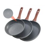 Trijų dalių nepridegančių aliuminio keptuvių rinkinys (250, 280, 325 mm)