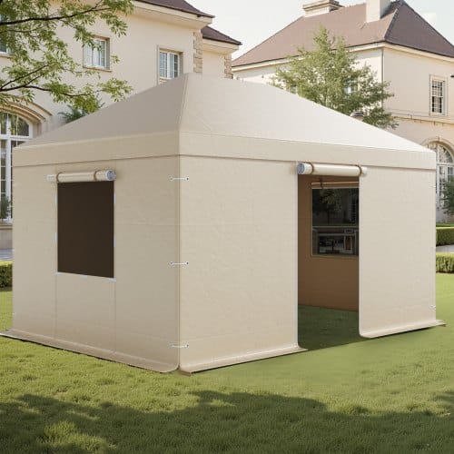 de2FLTDJTHZDDK10DN5TI002V02Fgoods_img-v32Fwinter-gazebo-cover-m100-1.2.jpg Žieminis pavėsinės uždangalas su sienelėmis, 3,08 x 4,39 m, smėlio spalvos - Image 1