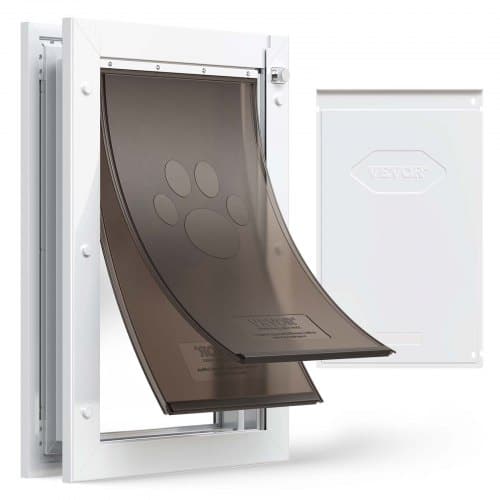 de2FMSCWMLHJLM2PH0XWV001V02Fgoods_img-v12Fpet-door-m100-1.2.jpg Didelės naminių gyvūnų durelės su dvigubais magnetiniais atvartais ir metaliniu rėmu, 26,04 x 41,28 cm - Image 1