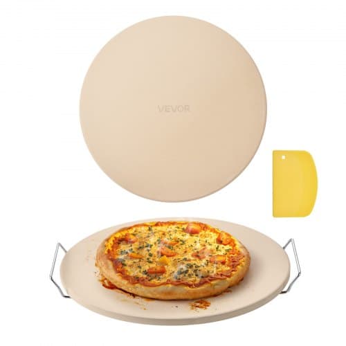 de2FPSSJQSYX16INB39TR001V02Fgoods_img-v12Fpizza-stone-m100-1.2.jpg Apvalus kordierito akmuo picai su stovu (406 mm) - Image 1