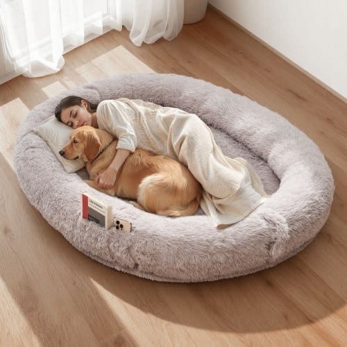 de2FRLGCHTYXDH72N663J001V02Fgoods_img-v12Fhuman-dog-bed-m100-1.2.jpg Ortopedinė žmogaus dydžio lova poilsiui su augintiniais, 1760 x 1220 x 240 mm, pilka - Image 1