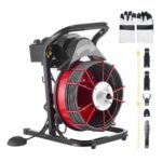 Kanalizacijos valymo įrenginys su 23 m x 10,5 mm spirale ir 4 antgaliais