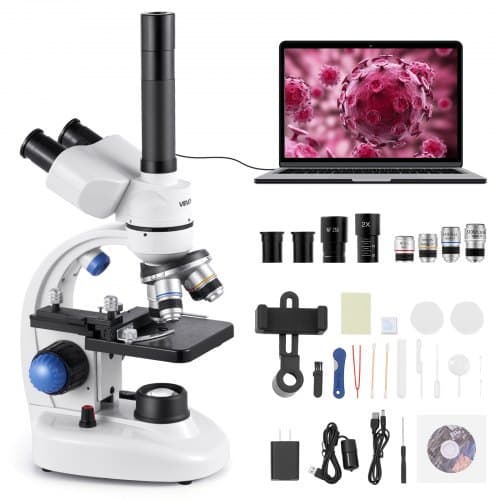 de2FSTFHXWJ4X10X4FAWB001V22Fgoods_img-v22Fmicroscope-m100-1.2.jpg Profesionalus trinokulinis mikroskopas, 40–5000x didinimas, su LED apšvietimu - Image 1