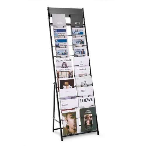 de2FWJZSXLDSZJS2CXBZV001V02Fgoods_img-v22Ffloor-magazine-rack-m100-1.2.jpg Pastatomas 20 skyrių brošiūrų ir žurnalų stovas (490 x 333 x 1545 mm) - Image 1