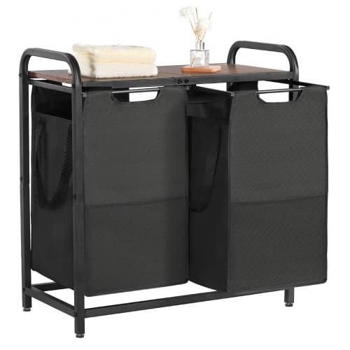 de2FXYLEKJSMCLS1ELBGR001V02Fgoods_img-v22Flaundry-sorter-m100-1.2.jpg Dviejų sekcijų skalbinių rūšiavimo stovas su stalviršiu (668 x 330 x 710 mm) - Image 1