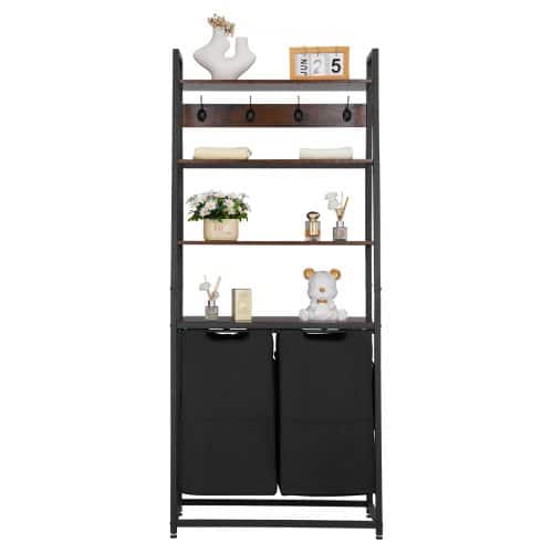 de2FXYLEKJSMGBS3B2FDX001V02Fgoods_img-v22Flaundry-sorter-m100-1.2.jpg Skalbinių rūšiavimo dėžė su lentynomis ir kabliukais (667 x 330 x 1550 mm) - Image 1