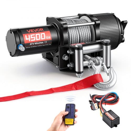 de2FZLQDXGSSJP45OJ5B5001V92Fgoods_img-v12Felectric-winch-m100-1.2.jpg Elektrinė gervė 2041 kg, 12V ATV/UTV su plieniniu trosu, 6 mm x 12 m, IP54 - Image 1