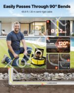 Nuotekų vamzdžių tikrinimo kamera su 20 m kabeliu ir belaidžiu WiFi ryšiu - Image 5