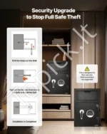 1,2 kub. pėdos (apie 34 litrų) įmetamasis seifas su dviem skyriais, 35,5 x 50,8 x 50,8 cm - Image 7
