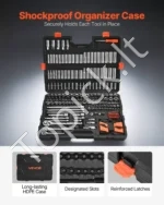 225 dalių galvučių ir terkšlių rinkinys, 6,4 mm, 9,5 mm ir 12,7 mm jungtys - Image 5