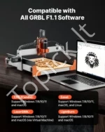 3 Ašių CNC Frezavimo ir Graviravimo Staklės su 500W Špindeliu, 400 x 400 x 95 mm - Image 5
