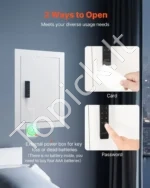 3 aukštų sieninis seifas, į sieną montuojama saugykla 559 x 413 x 102 mm su kodu ir raktu - Image 4