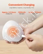 5-in-1 balto triukšmo aparatas su 18 garsų, 7 spalvų naktine šviesa ir žadintuvu (109 x 85 x 104 mm) - Image 4