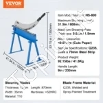 800 mm rankinės skardos žirklės metalo apdirbimui - Image 7