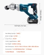 Akumuliatorinės metalo žirklės, 20 V, 400 W - Image 7