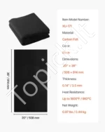 Anglies pluošto suvirinimo uždangalas, 2 vnt., 508 x 914 mm, atsparus karščiui iki 982 °C - Image 7
