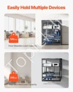 Atviro rėmo serverių spinta / stovas 12U (585 mm gylio, 4 dalių, su lentynomis) - Image 2