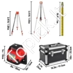 Automatinis savaime išsilyginantis rotacinis lazerinis nivelyras su 5 m liniuote ir stovu, 500 m - Image 8