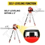 Automatinis savaime išsilyginantis rotacinis lazerinis nivelyras su 5 m liniuote ir stovu, 600 m - Image 4