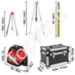 Automatinis savaime išsilyginantis rotacinis lazerinis nivelyras su 5 m liniuote ir stovu, 600 m - Image 7