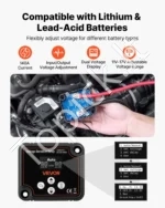 Dvigubos baterijos izoliatoriaus komplektas 12V 140A, su skaitmeniniu LCD ekranu - Image 2
