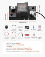 Dvigubos baterijos izoliatoriaus komplektas 12V 80A, su skaitmeniniu LCD ekranu - Image 7