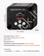 Dvigubos baterijos izoliatorius 12V 140A, su LCD ekranu (Litis ir Švinas) - Image 7