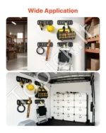 E-Track tvirtinimo bėgelių rinkinys (4 vnt., 0,4 m) su diržais ir aksesuarais furgonams bei priekaboms - Image 6