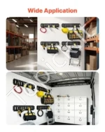 E-Track tvirtinimo bėgelių rinkinys (4 vnt., 0,6 m) su diržais ir aksesuarais furgonams bei priekaboms - Image 6