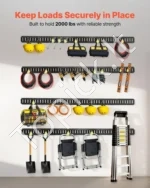 E-Track tvirtinimo bėgelių rinkinys (4 vnt., 2,3 m) – saugiam krovinių fiksavimui - Image 2