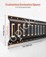 E-Track tvirtinimo bėgelių rinkinys (6 vnt., 1,5 m) su diržais ir aksesuarais furgonams bei priekaboms - Image 4