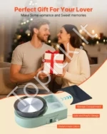 Elektrinis mini žiedimo ratas vaikams ir suaugusiems, 158 mm, žalias - Image 6
