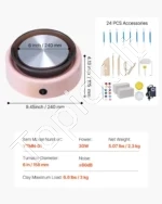 Elektrinis mini žiedimo ratas vaikams su 158 mm rotaciniu disku (rožinis) - Image 7
