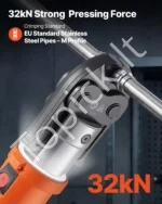 Elektrinis vamzdžių presavimo įrankis 18V, 32kN su M15, M22, M28 žiotimis - Image 2